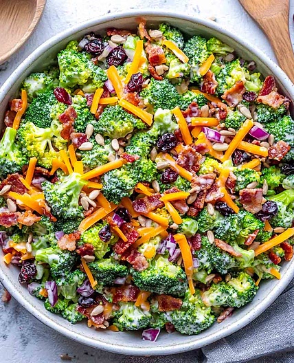 Broccoli Salad with Bacon and Cheddar
