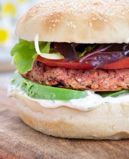 Lentil and Beetroot Burger