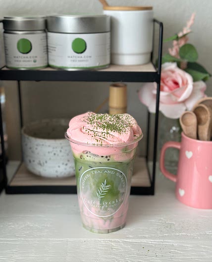 Strawberry Matcha w/ Strawberry Whipped Cream