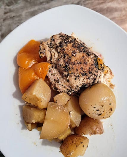 Slow Cooker Bone In Chicken and Potatoes