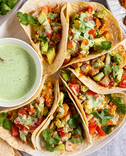 Healthy Tacos With Baked Chicken (Or Air Fried)