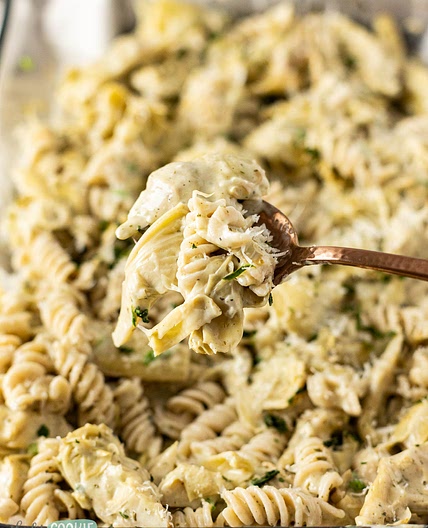 Dairy Free Creamy Artichoke Pasta (Gluten Free)