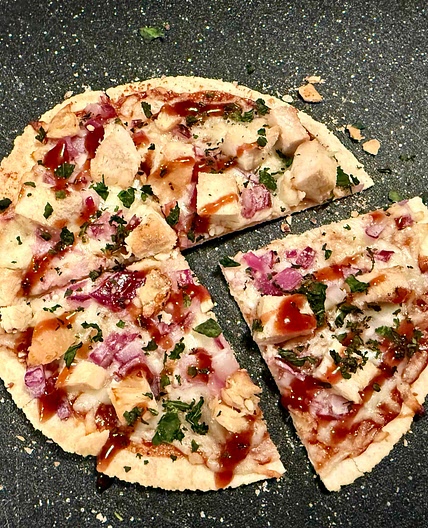 BBQ Chicken Almond Flour Tortilla Flatbread 