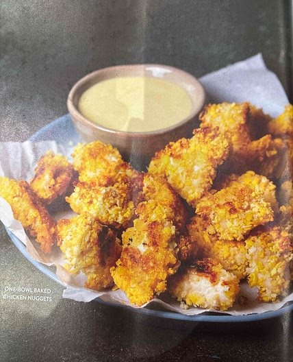 One Bowl Baked Chicken Nuggets 