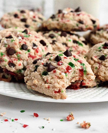Candy Cane Chocolate Chip Cookies (Gluten-Free & Vegan)