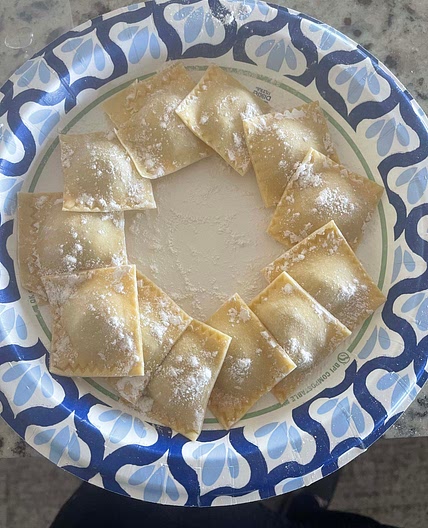 Homemade Pork Raviolis