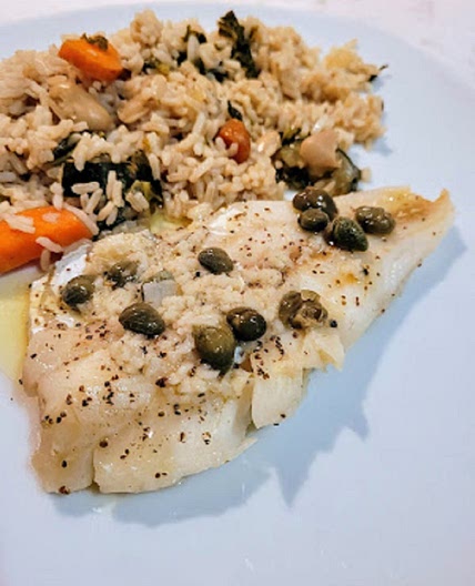 Lemon Caper Baked Cod