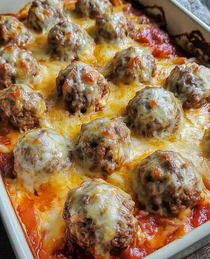 Low Carb Meatball Casserole