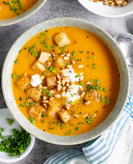 Garlicky Sweet Potato Soup
