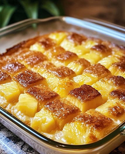 Pineapple 🍍  bread 🍞 & butter 🧈  pudding 🍮.