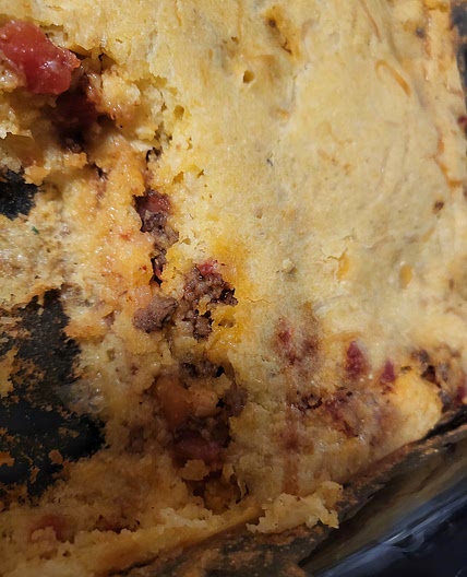 Meat and Corn Bread Squares