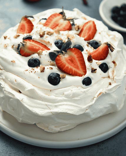 Australian Meringue Dessert with Fruit