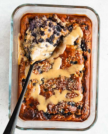 Baked Berry Oatmeal (32 grams Protein, Vegan)
