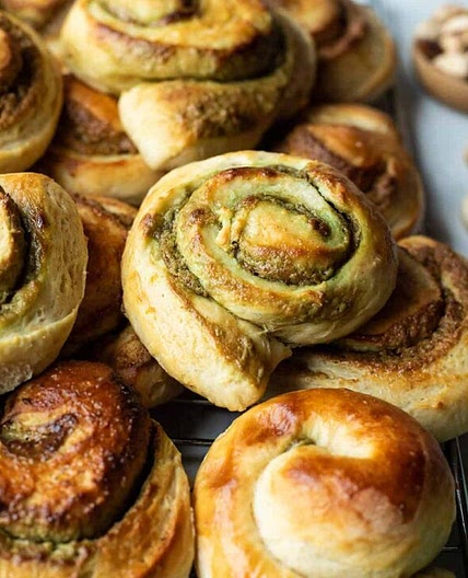 Fluffy and Bright Lemon Pistachio Buns