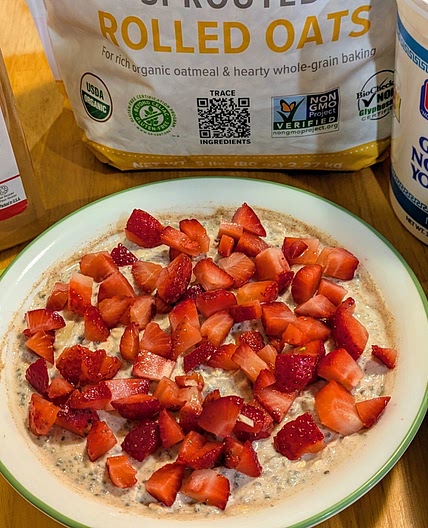 Strawberry Chia Protein Oatmeal