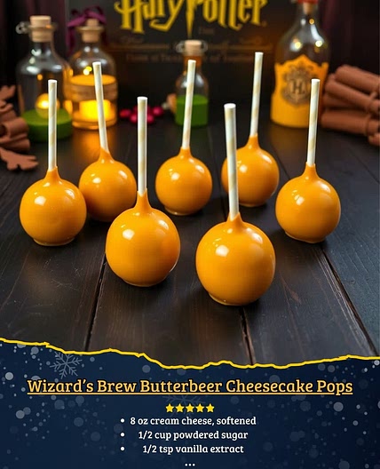 Wizard's Brew Butterbeer Cheesecake Pops