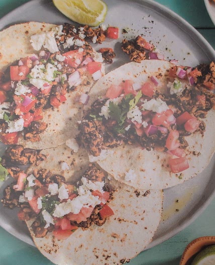 Black bean and salsa fresca tostada