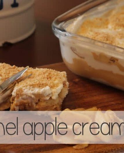 Easy Salted Caramel Apple Cream Tart