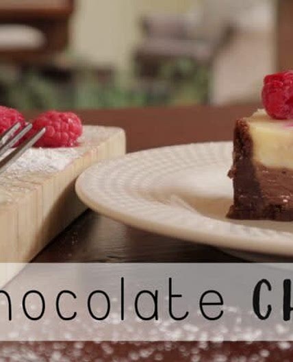 Easy No-Bake Double Chocolate Marbled Cheesecake