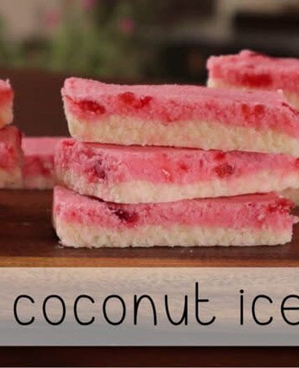 Cherry Coconut Ice (with 4 Variations)