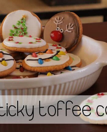 Royal Iced Sticky Toffee Cookies