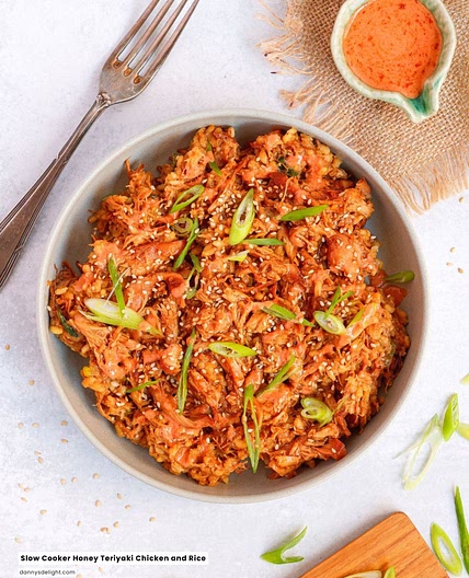 Slow Cooker Honey Teriyaki Chicken and Rice