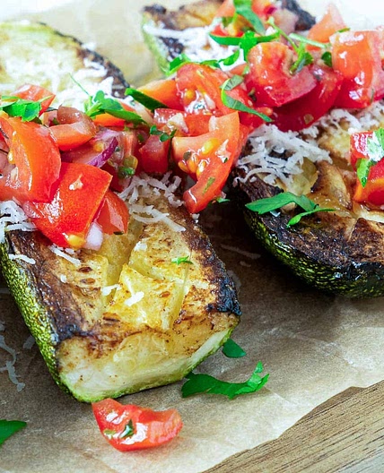 Roasted Zucchini and Tomato Salad
