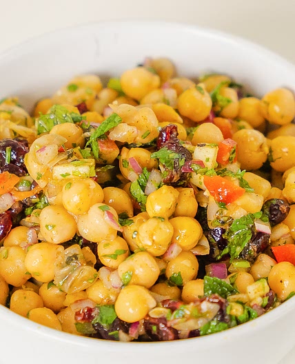 Moroccan spiced chickpea salad