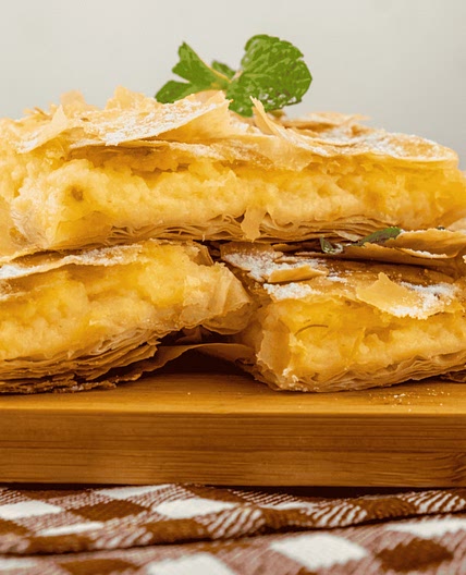 Greek Custard Filled Phyllo Pastry