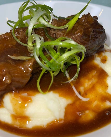 Asian Braised Short Ribs with Thyme Mashed Potatoes 