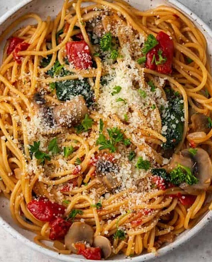 One-Pot Vegetarian Spaghetti