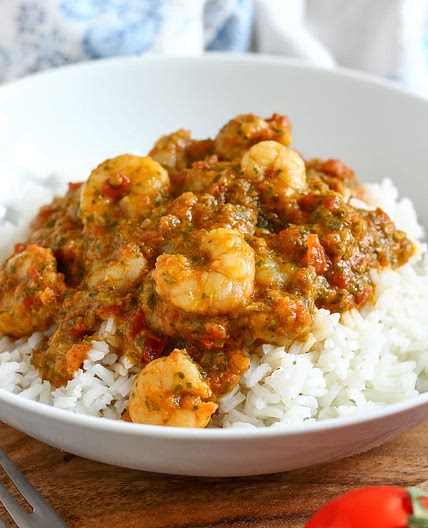 Tomato Salsa Shrimp and Rice