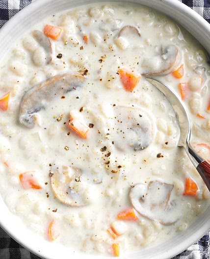 Quick Mushroom Barley Soup