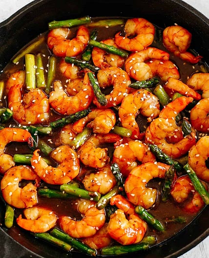 Honey Garlic Shrimp Stir Fry