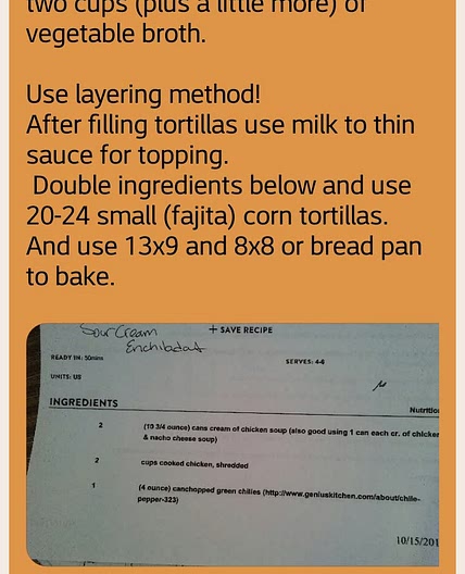 Sour Cream Enchiladas