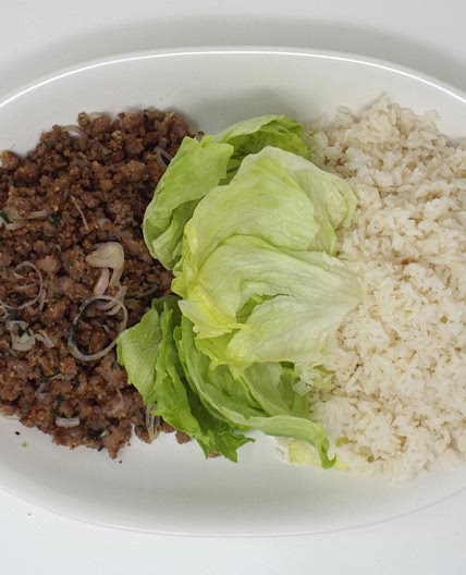 Pork Larb with Steamed Rice