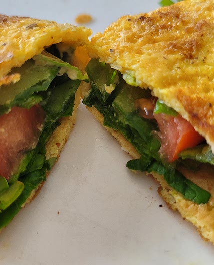 Omelette aux épinards
