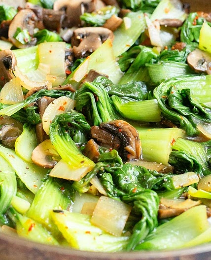 Bok Choy & Mushroom Stir Fry