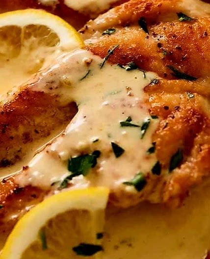 Creamy Lemon sauce, chicken *crispy or not*