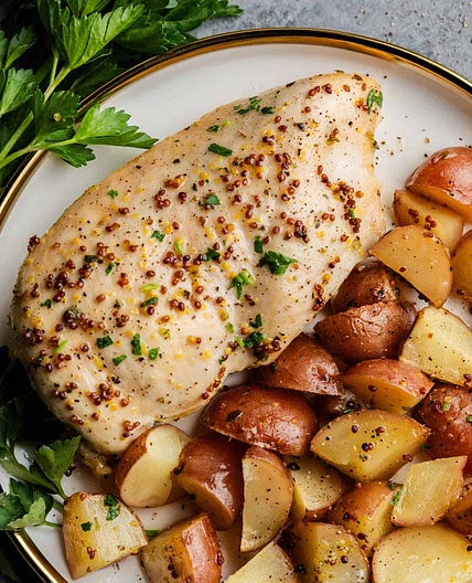 Baked Honey Dijon Chicken and Potatoes