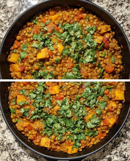 Curry de Lentilles en Un Seul Casserole