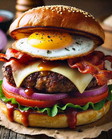 BBQ burger aux pancakes