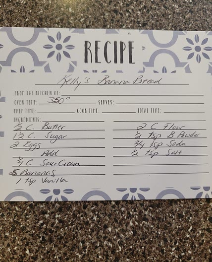 Kelly's  Banana Bread