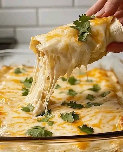 Mexican White Chicken Enchiladas