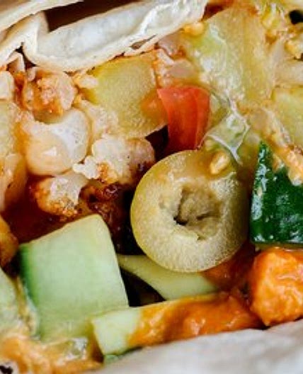 Roasted Cauliflower & Potato Wraps