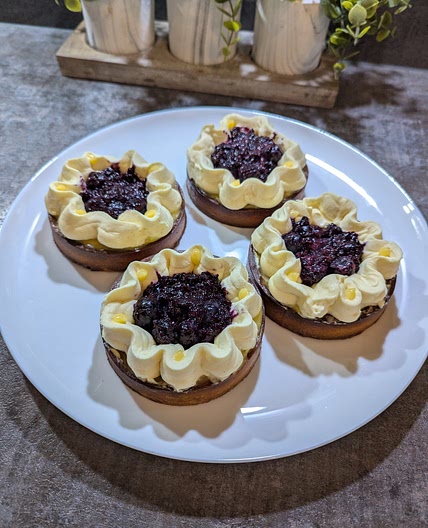 Lemon and blueberry tart