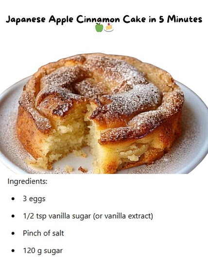 Japanese apple cake
