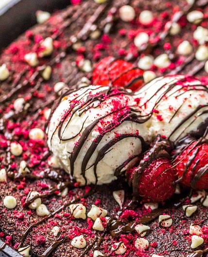 Keto Red Velvet Skillet Cookie