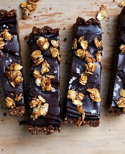 Vegan Chocolate Tart with Salted Oat Crust