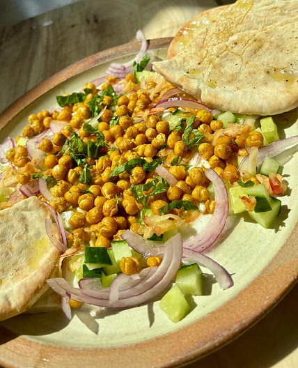 Air Fryer Chickpea Salad